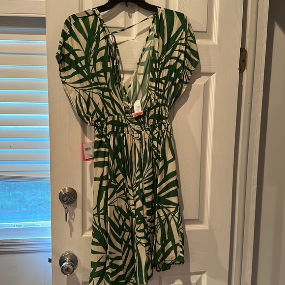 Kate Spade Open Back Cover Up Dress - Palm Fronds NWT - Picture 6 of 6